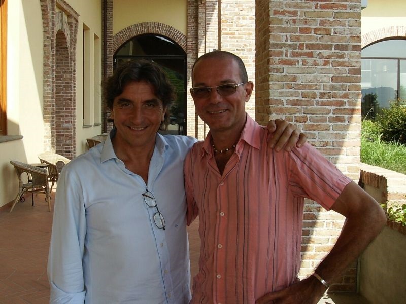 Giorgio Rivetti de La Spinetta e Marco Ferrari em Grinzane Cavour 2008